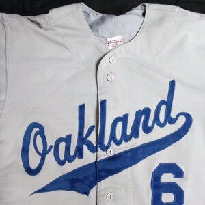 Vintage Oakland Script Spell Out Baseball Jersey